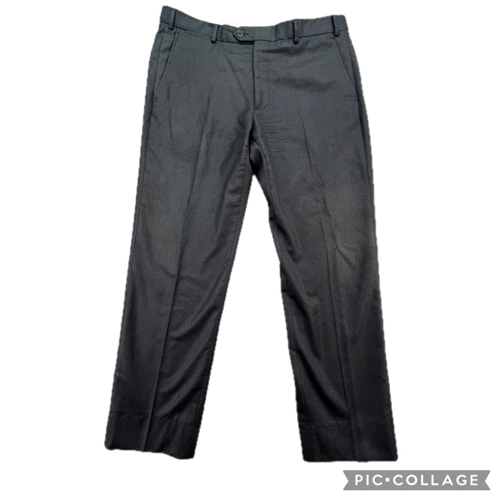 Emporio‎ Armani Wool Blend Dress Pants Charcoal Gray Men's Size 52